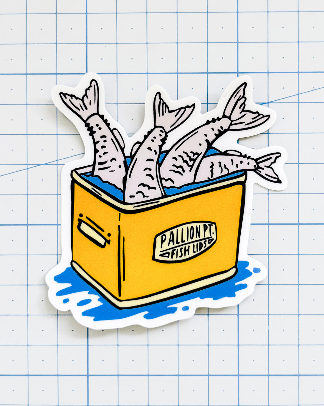 Vinyl Sticker - Fish On Ice