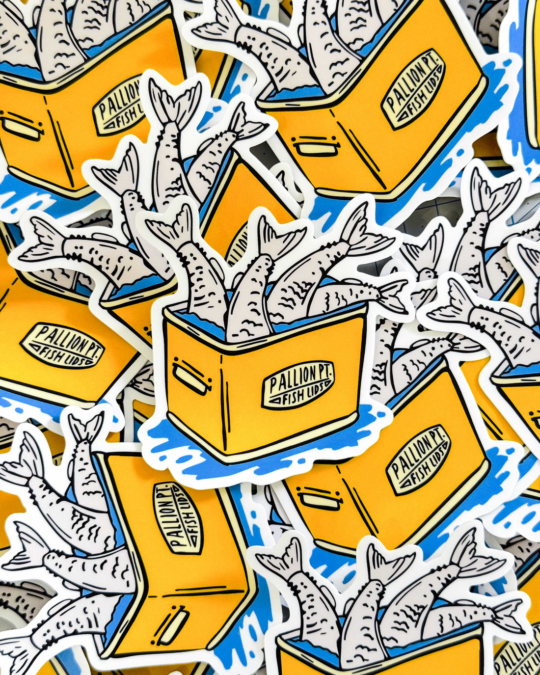 Vinyl Sticker - Fish On Ice