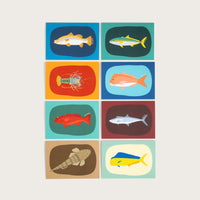 Fish Christmas Cards - Pack of 8
