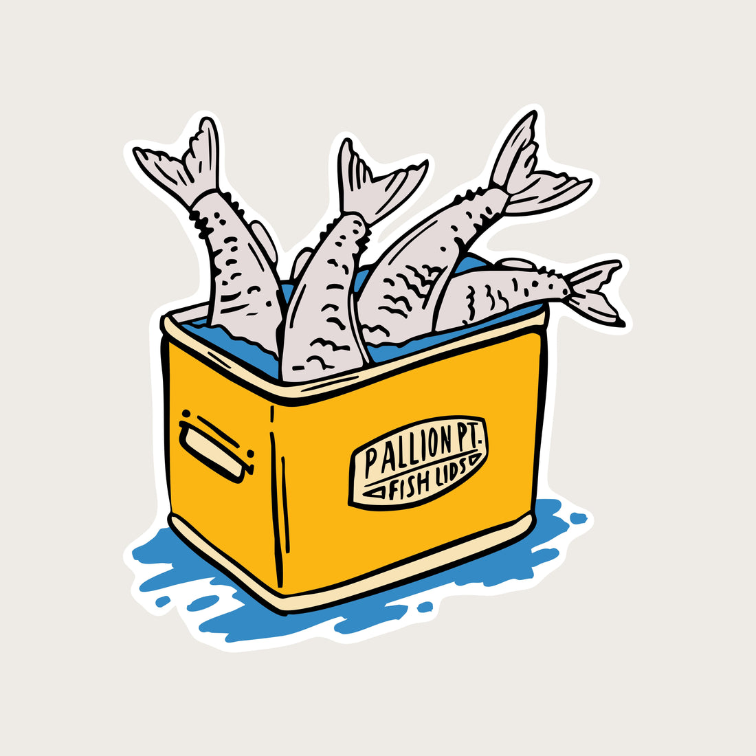 Vinyl Sticker - Fish On Ice